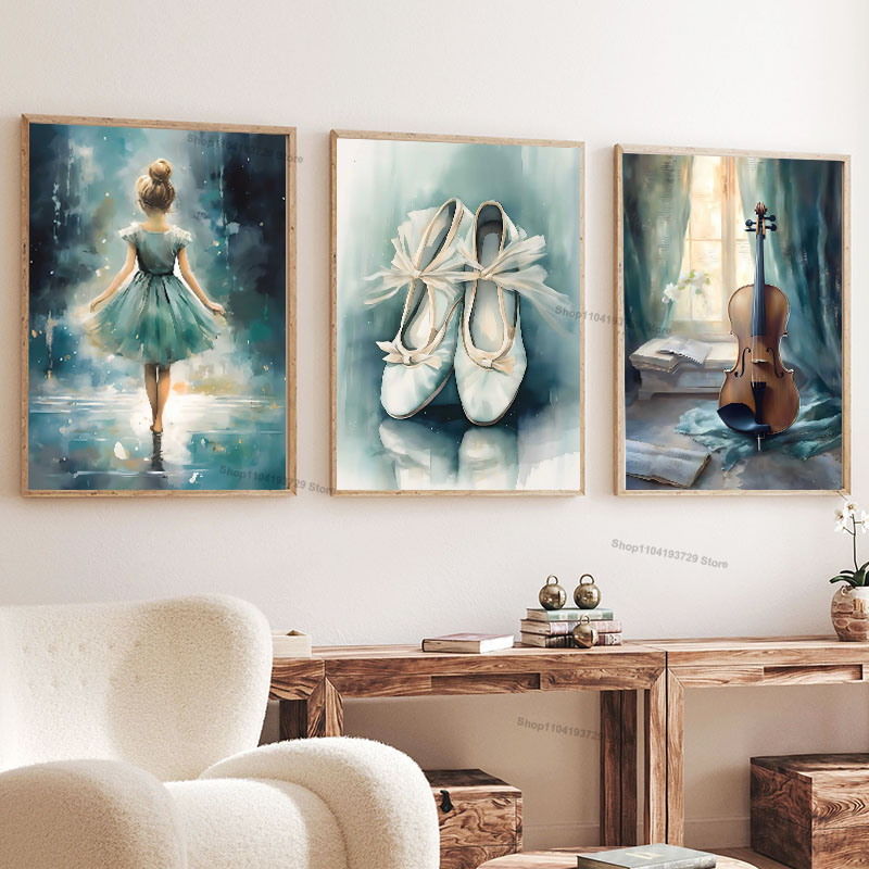 Baby Nursery Girl Room - Quadro su tela con ballerina ad