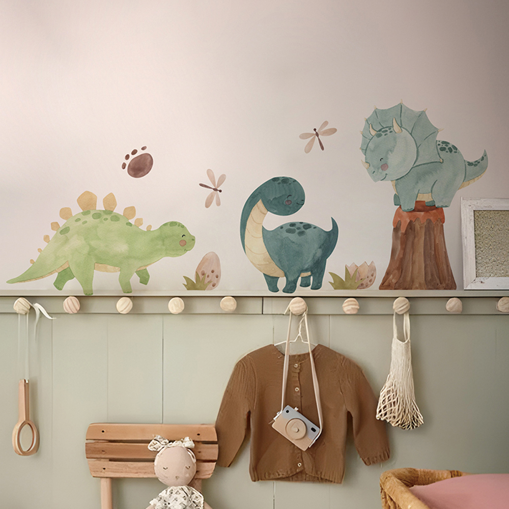 Baby Nursery Accessories - Decalcomanie da parete dinosauro, adesivi murali