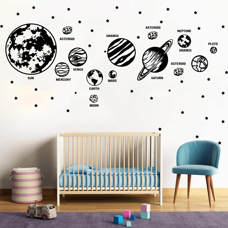Baby Nursery Design - Grandi pianeti sistema solare Space Star