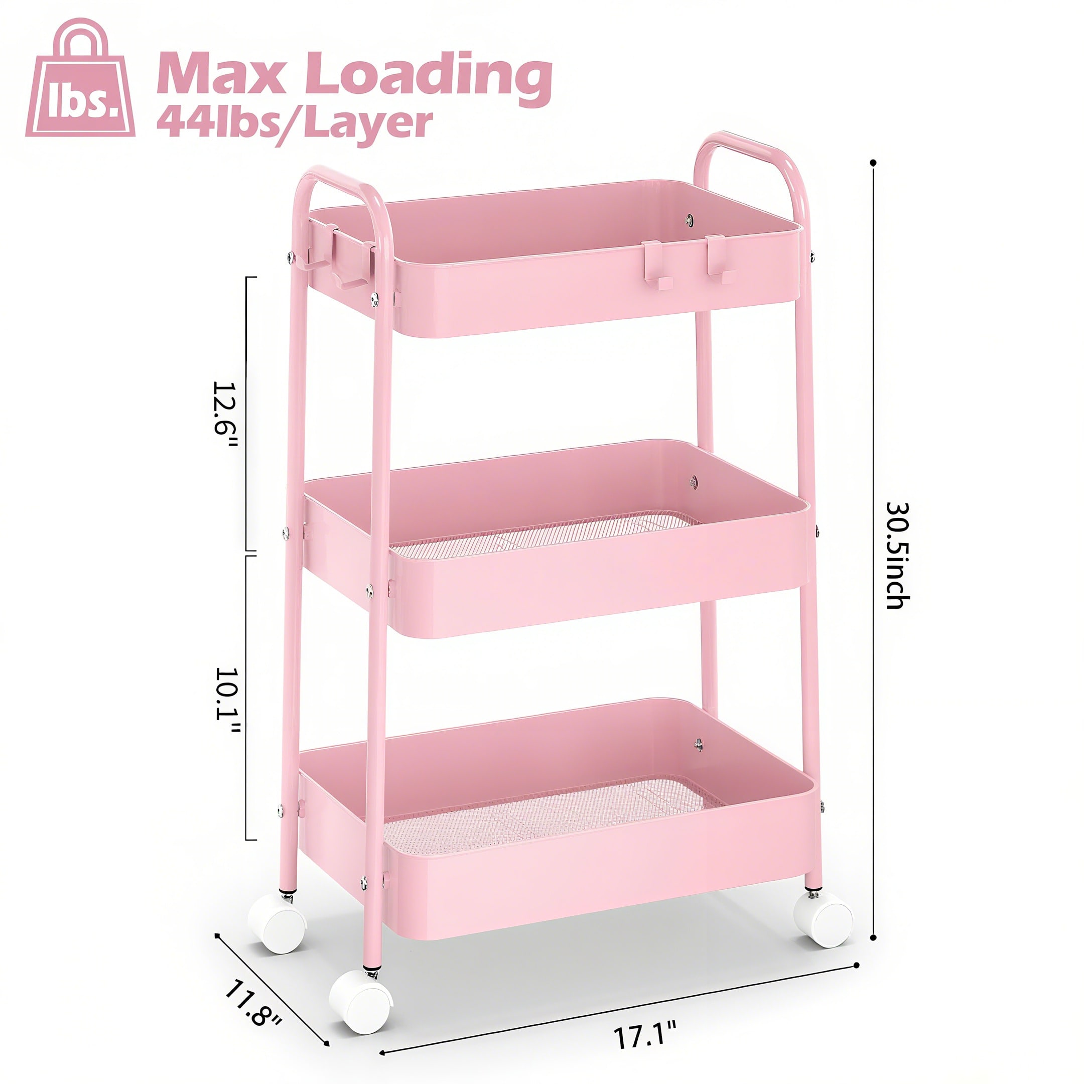 Carrello a 3 Ripiani in Metall - Baby Nursery Office recensione e prezzo