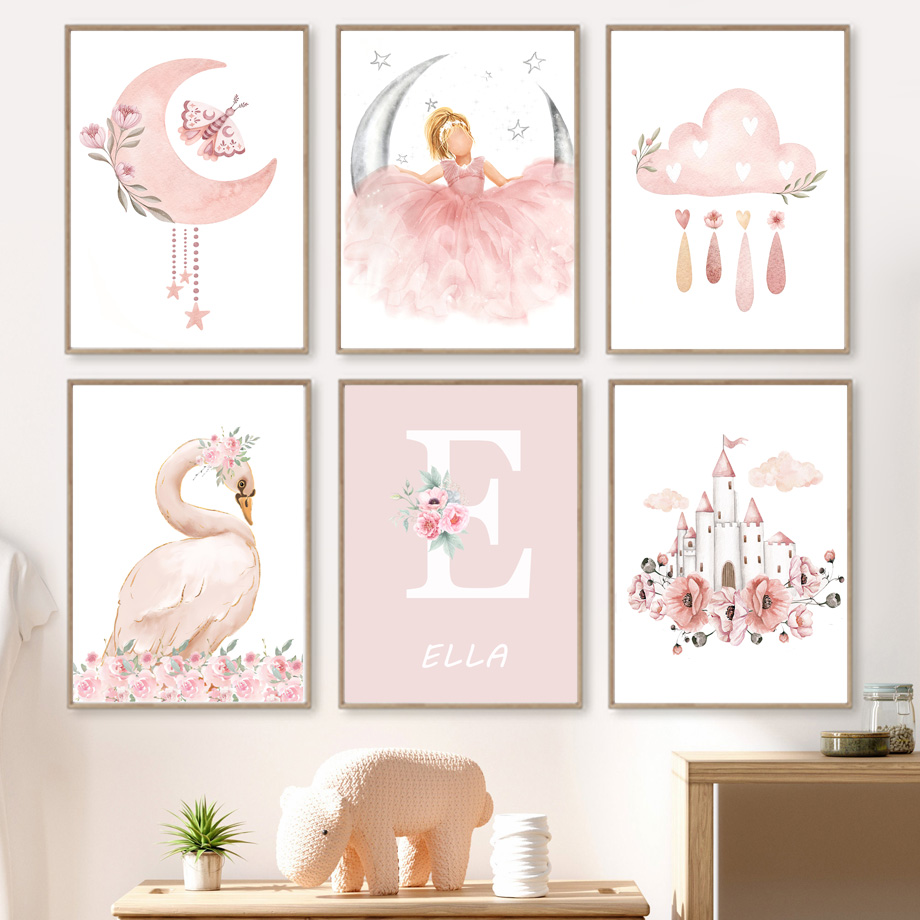 Pink Angel Girl Sun Moon Cloud - Baby Nursery Girl Room recensione e prezzo