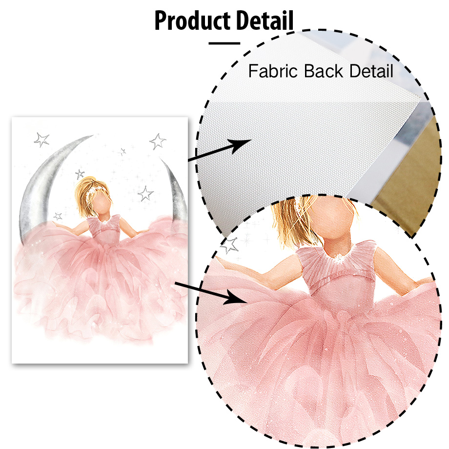 Pink Angel Girl Sun Moon Cloud - Baby Nursery Girl Room recensione e prezzo
