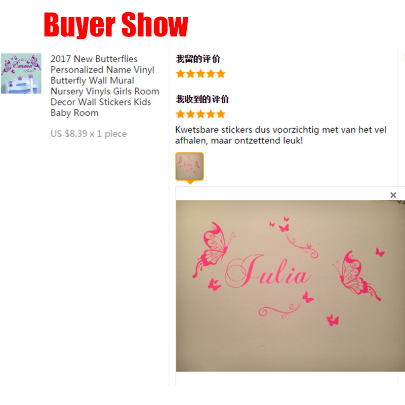 Nuove farfalle nome personaliz - Baby Nursery Girl Room recensione e prezzo