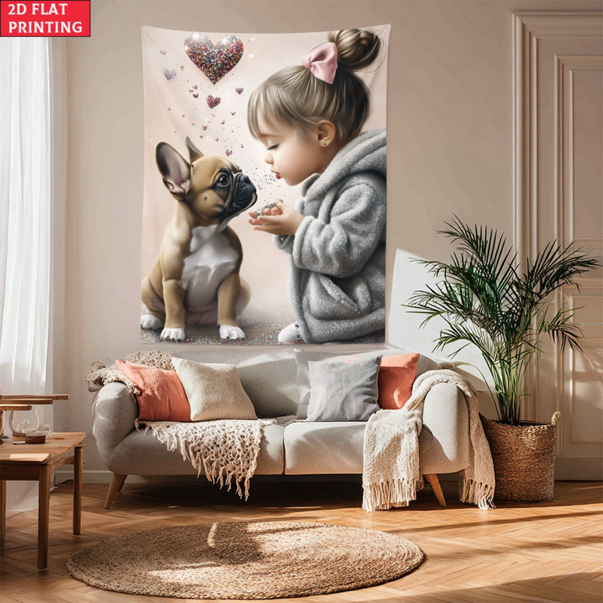 Ragazza con bulldog francese c - Baby Nursery Girl Room recensione e prezzo