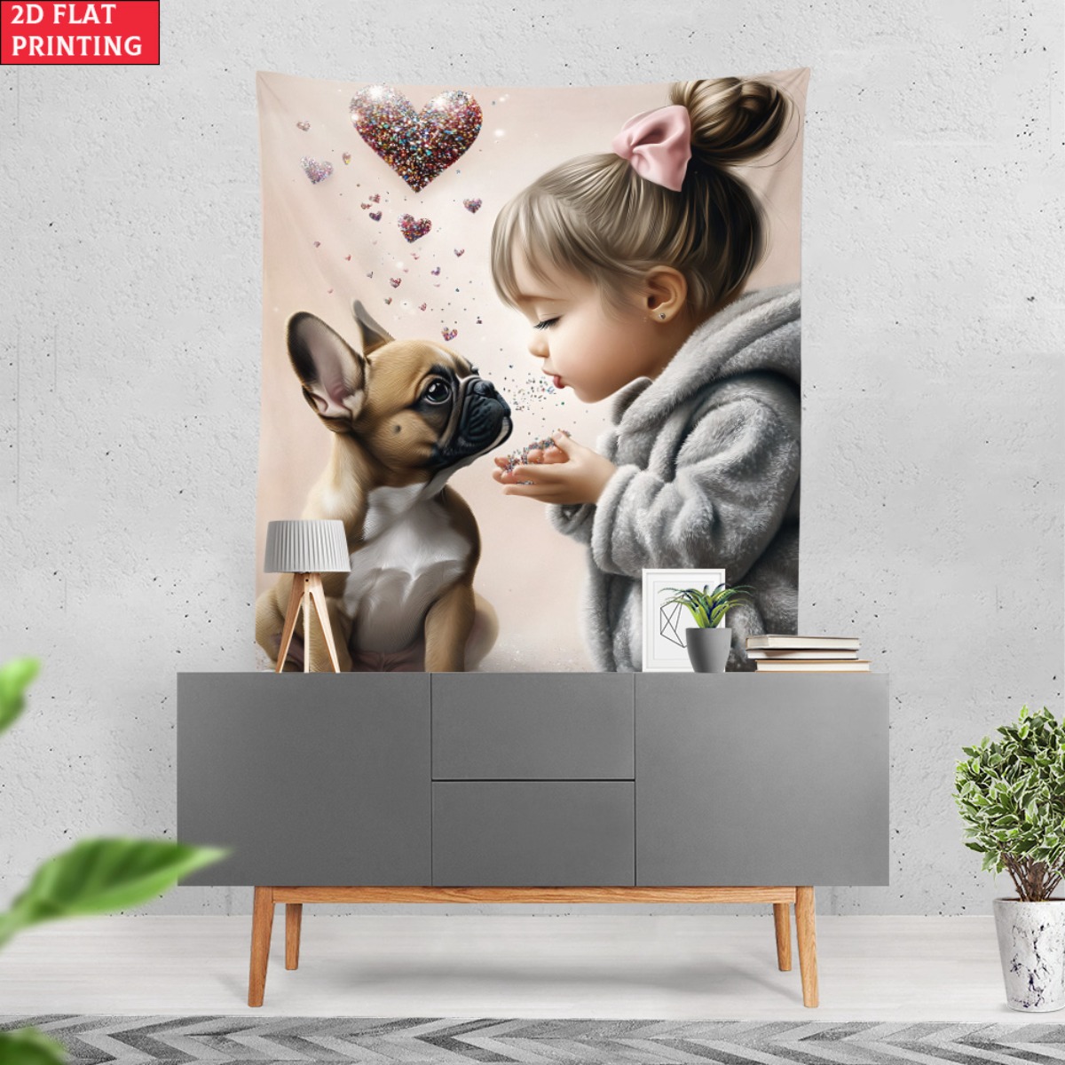 Ragazza con bulldog francese c - Baby Nursery Girl Room recensione e prezzo