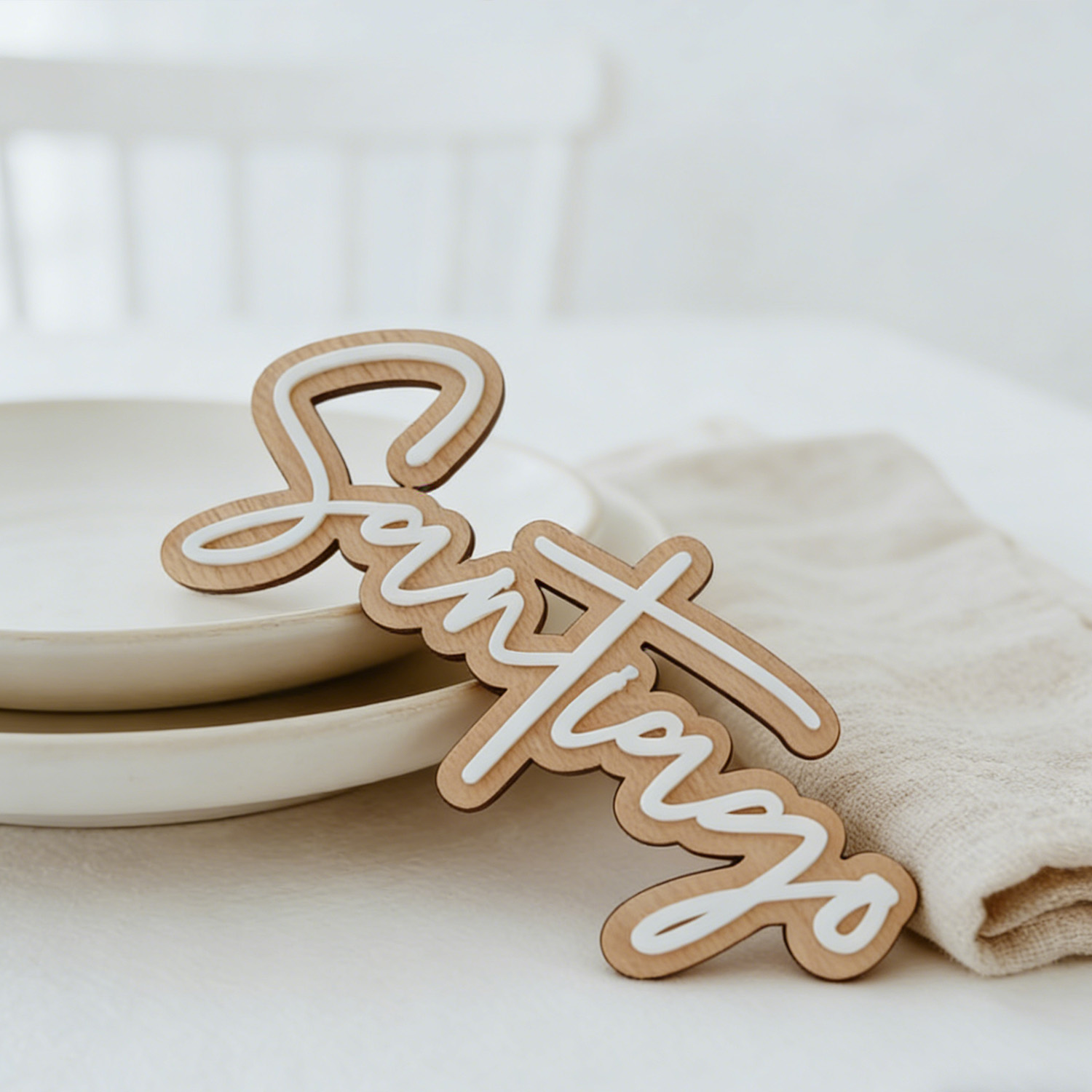 1 Pezzo Targa in Legno Bianca  - Baby Nursery Office recensione e prezzo
