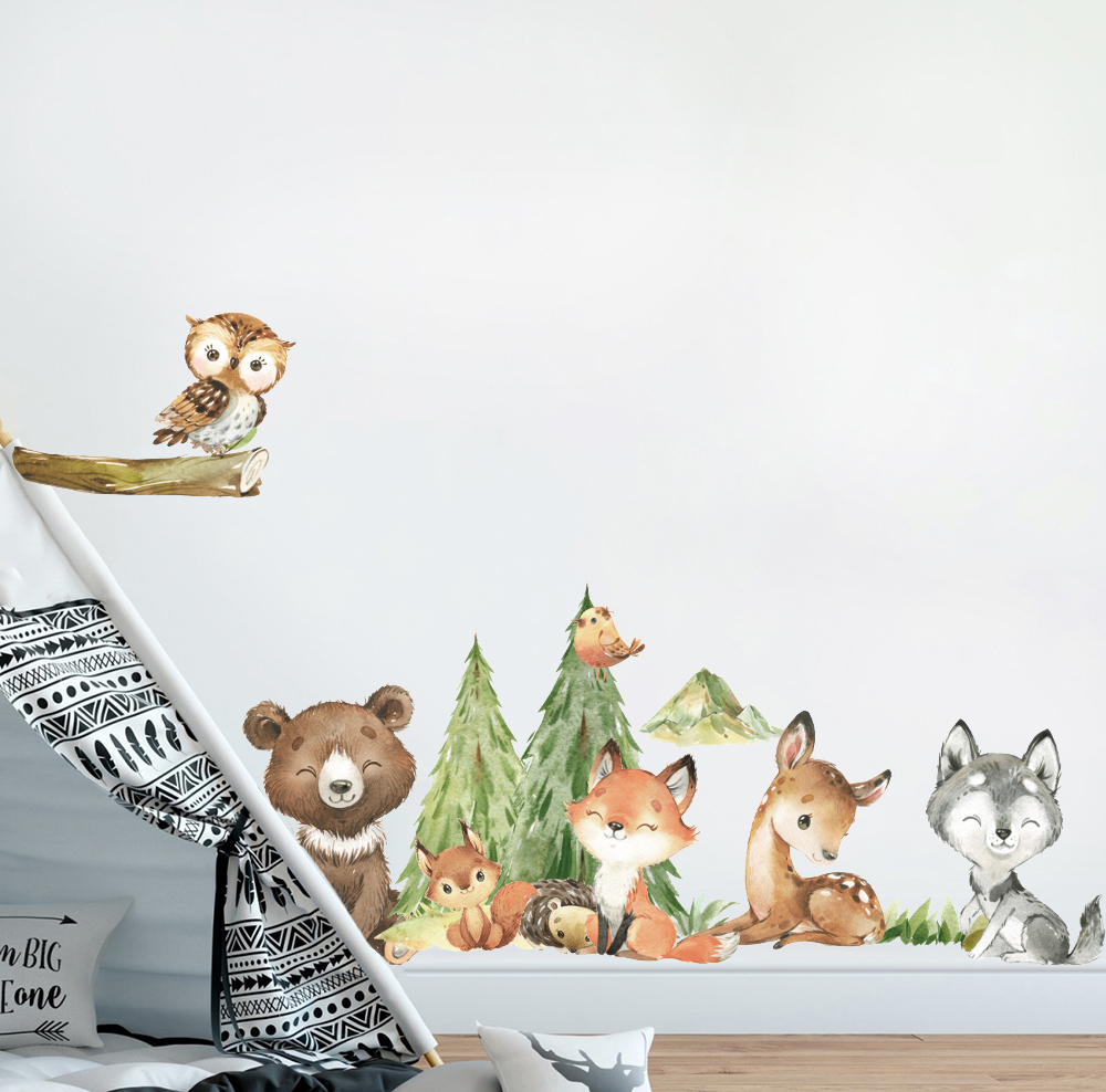 Cartoon Acquerello Foresta Ani - Baby Nursery Design recensione e prezzo