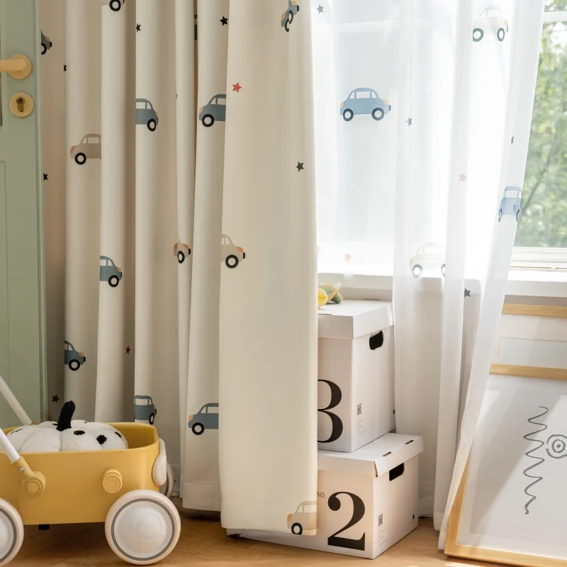 Cartoon Cute Print Car Pattern - Blackout Curtain Nursery recensione e prezzo