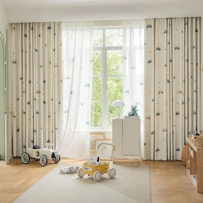 Cartoon Cute Print Car Pattern - Blackout Curtain Nursery recensione e prezzo