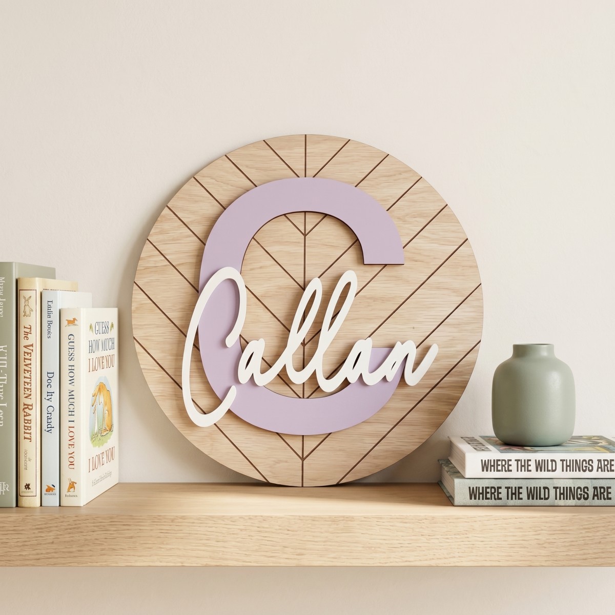 Targa in Legno Geometrica Roto - Baby Nursery Office recensione e prezzo