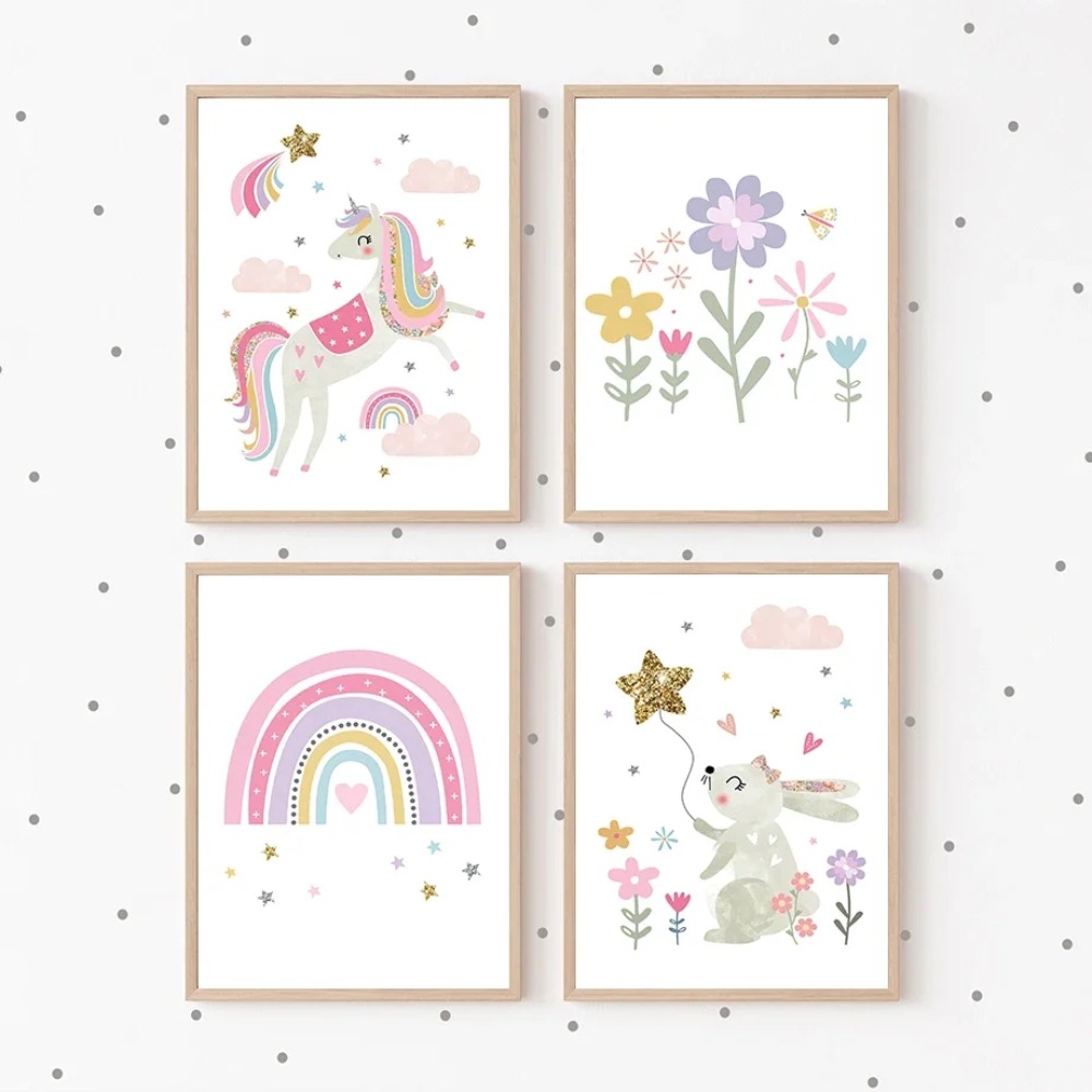 Quadri su Tela con Unicorno Ro - Baby Nursery Girl Room recensione e prezzo